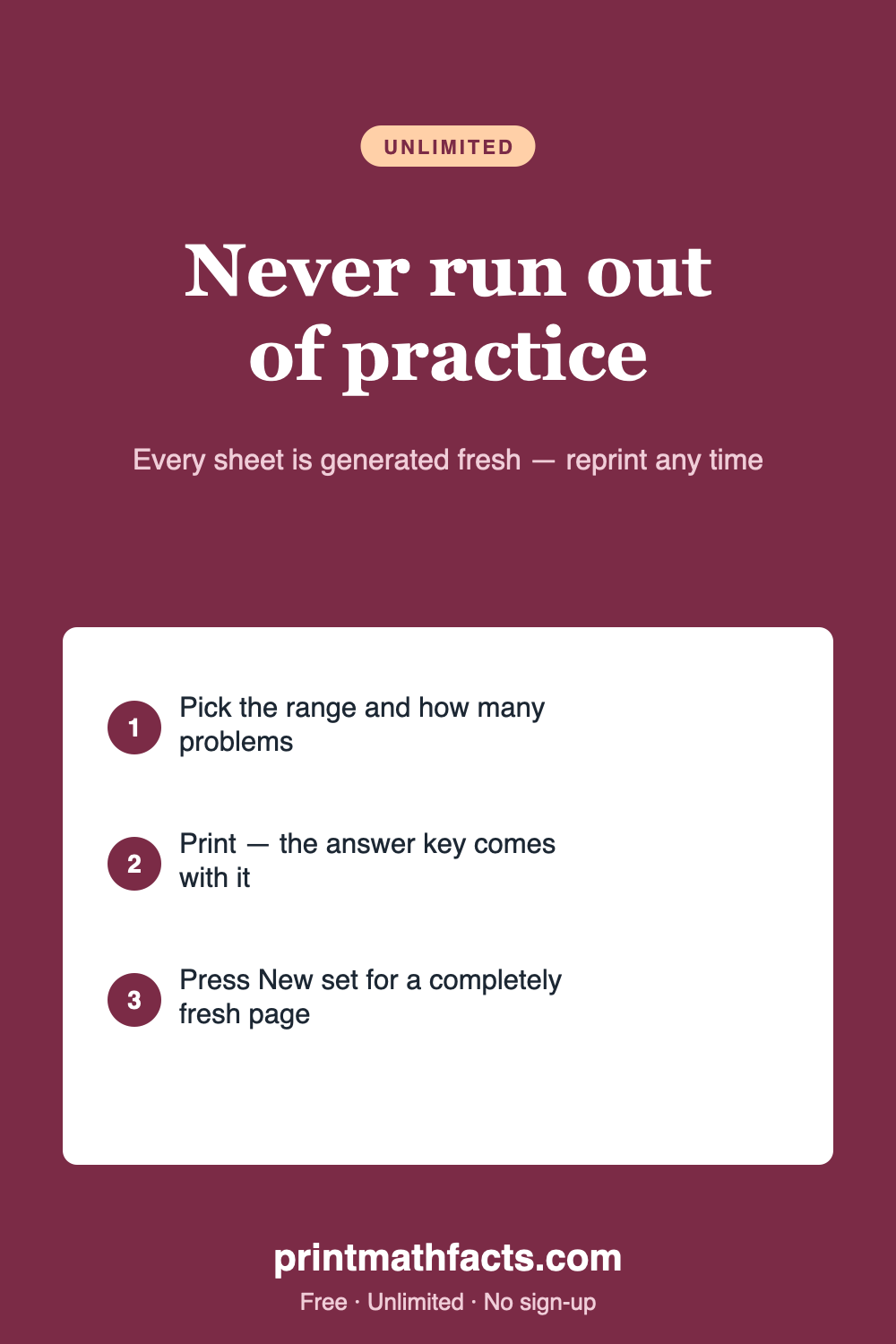 One-Minute Drills — Never Run Out, FREE Unlimited Pages