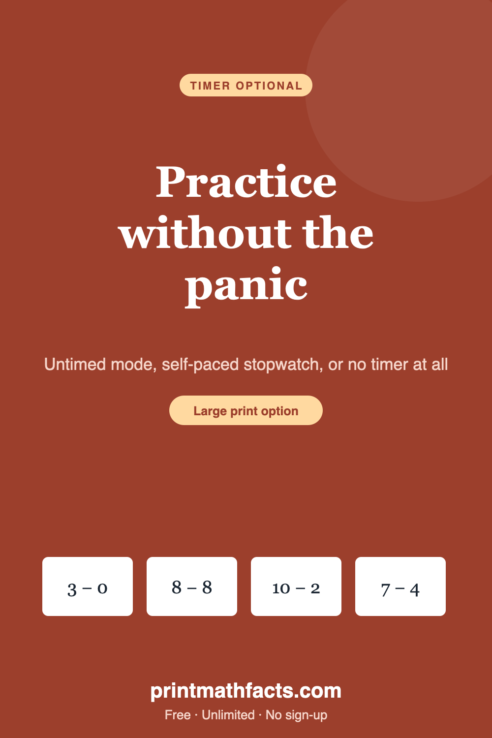 Subtraction Within 10 Without Timer Pressure — FREE Printable